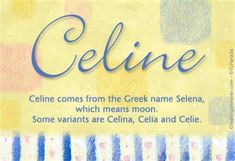 baby name celine|how do you spell celine.